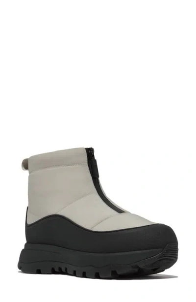 Fitflop Neo Neo-d Hyker Waterproof Zip Front Boot In Clay Grey/black