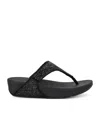 Fitflop Lulu Glitter Flip Flop In Black