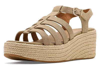 Fitflop Platfforms Espadr. Suede Fisherman Wedge Sandals In Brown
