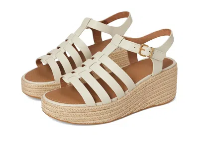 Fitflop Platfforms Espadrille Leather Fisherman Wedge Sandals In Brown