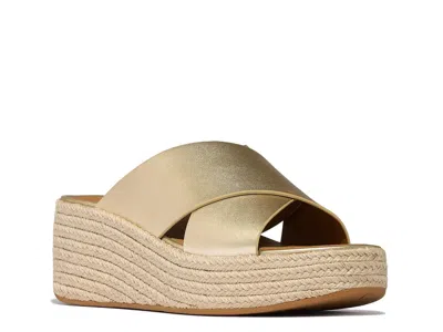 Fitflop Platfforms Espadrille Wedge Sandal In Neutral