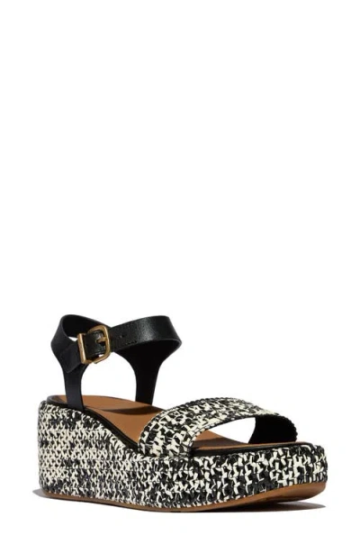 Fitflop Platfforms Woven Ankle Strap Wedge Sandal