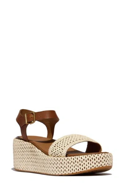 FITFLOP FITFLOP PLATFFORMS WOVEN ANKLE STRAP WEDGE SANDAL