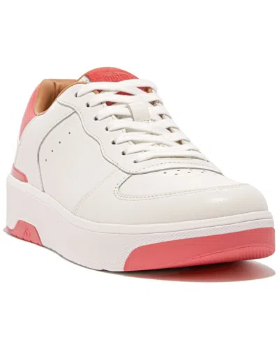 Fitflop Rally Leather Sneaker In Pink