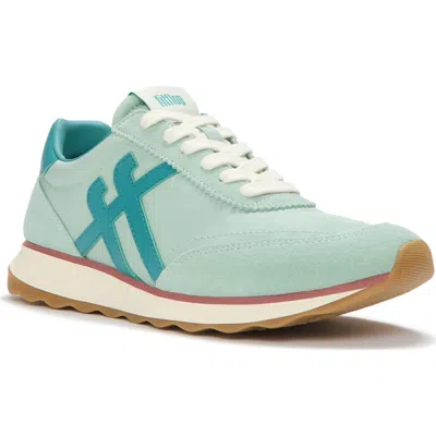Fitflop Retro-q Ff Fabric Suede Sneakers In Blue