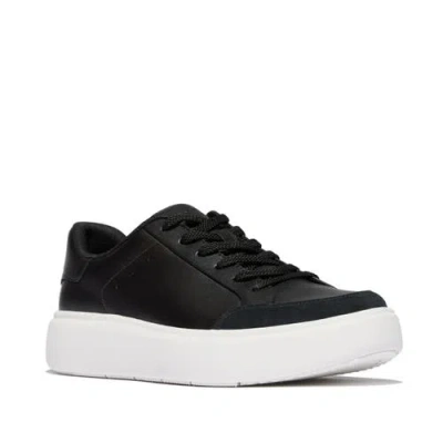 Fitflop Leather Sneaker In Black