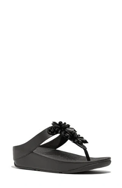 Fitflop Rumba Starburst Wedge Sandal In Black