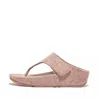 Fitflop Shuv E01 Fr9-137 Slide Sandals Women's Beige Adjustable Felt Toe-post In Pink