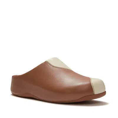 Fitflop Shuv Two-tone Mules In Brown