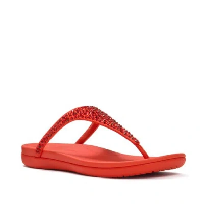 Fitflop Solay Mixed-crystal Toe-post Sandals In Multi