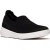 Fitflop Uberknit Slip-on Sneaker In Black