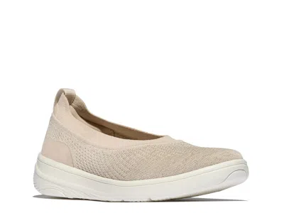 Fitflop Super-q Knit Ballet Flats In Neutral
