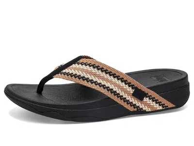 Fitflop Surfa Stripe-webbing Toe-post Sandals In Multi