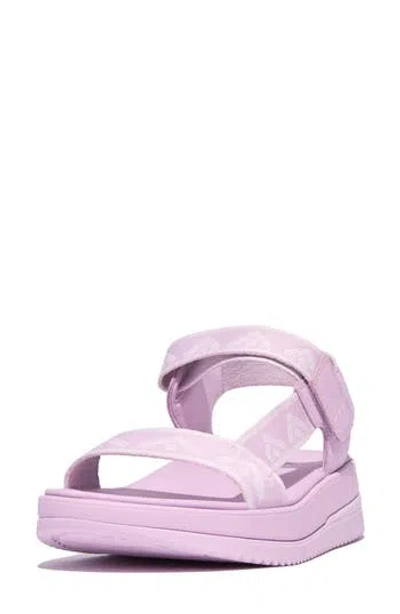 Fitflop Surff Webbing Platform Sandal In Wild Lilac