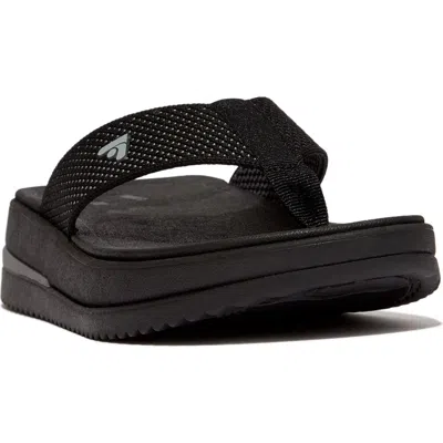 Fitflop Surff Webbing Toe Post Sandal In Black