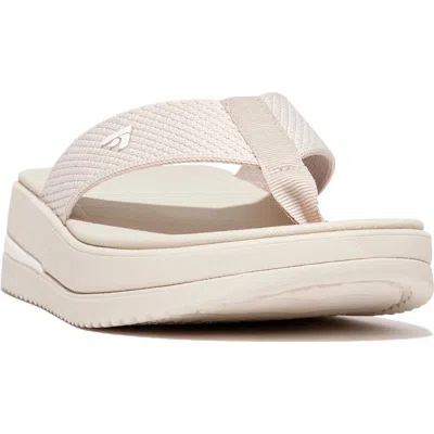 Fitflop Women's Surfa Multi-tone Webbing Toe-post Sandals In Paris Beige