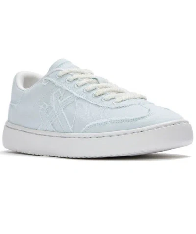 Fitflop The Dash Ff Frayed Denim T-toe Sneakers In Blue