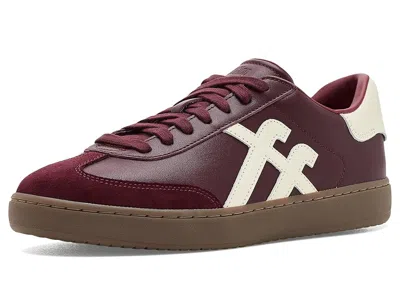 Fitflop The Dash T-toe Leather/suede Sneakers Women's Shoes Dark Merlot/urban White: 8 M (b) In Burgundy