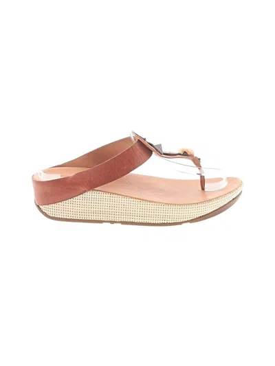 Pre-owned Fitflop Wedges In Tan