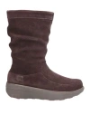 Fitflop Woman Ankle Boots Dark Brown Size 6 Leather