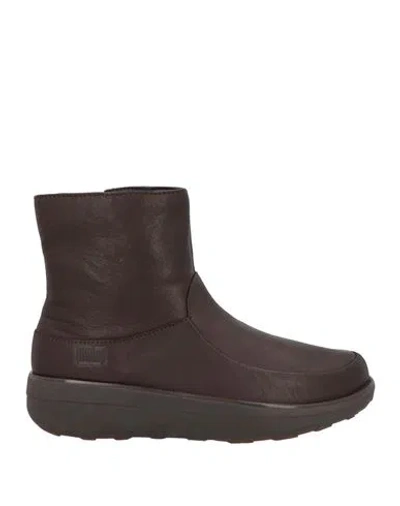 Fitflop Woman Ankle Boots Dark Brown Size 7 Leather