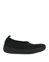Fitflop Woman Ballet Flats Black Size 6.5 Polyester, Nylon In Black