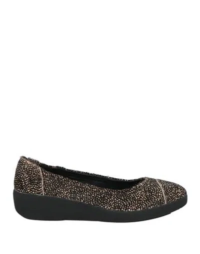 Fitflop Woman Ballet Flats Black Size 7 Leather