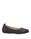 Fitflop Woman Ballet Flats Black Size 7 Soft Leather
