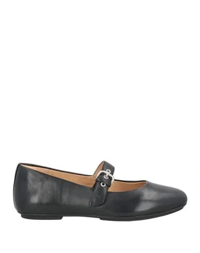 Fitflop Woman Ballet Flats Black Size 8 Leather