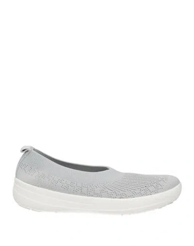 Fitflop Woman Ballet Flats Grey Size 7 Textile Fibers