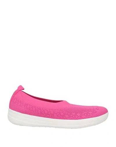 Fitflop Woman Ballet Flats Magenta Size 7 Polyester, Nylon