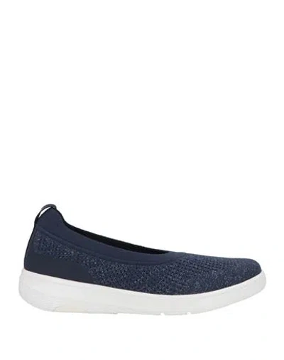 Fitflop Woman Ballet Flats Midnight Blue Size 7.5 Textile Fibers In Multi