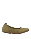 Fitflop Woman Ballet Flats Military Green Size 7 Textile Fibers