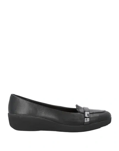 Fitflop Woman Loafers Black Size 7 Leather