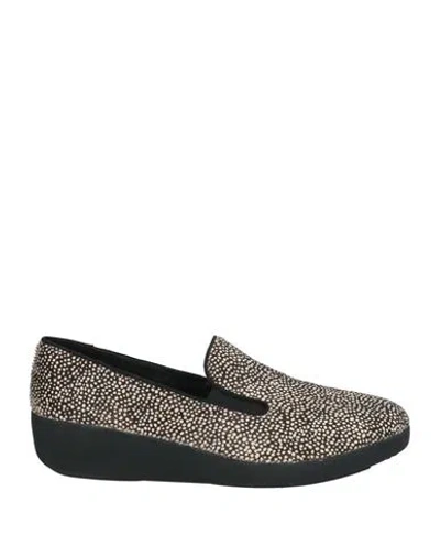Fitflop Woman Loafers Black Size 7 Textile Fibers