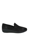 Fitflop Woman Loafers Black Size 7 Soft Leather In Black