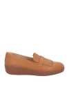 Fitflop Woman Loafers Tan Size 10 Soft Leather In Brown