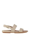 Fitflop Woman Sandals Beige Size 7 Leather