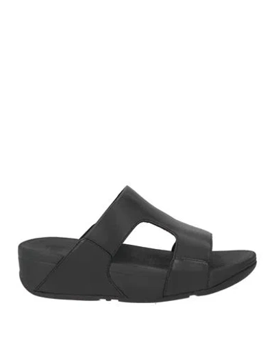 Fitflop Woman Sandals Black Size 5 Leather