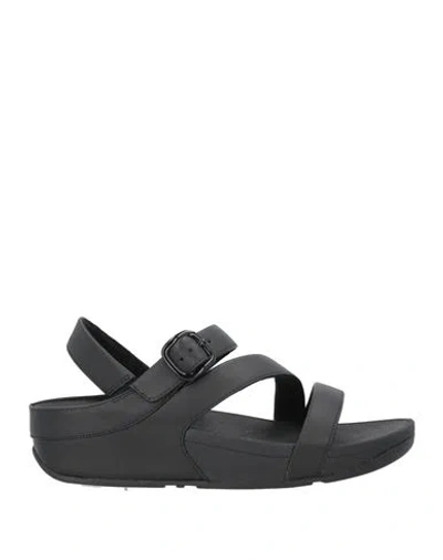 Fitflop Woman Sandals Black Size 9 Leather