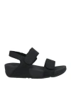Fitflop Woman Sandals Black Size 7 Textile Fibers In Black