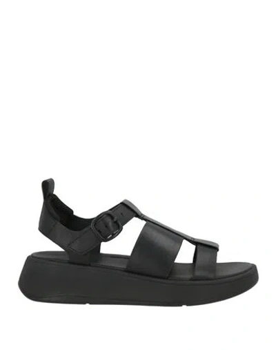 Fitflop Woman Sandals Black Size 7.5 Leather