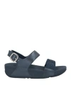 Fitflop Woman Sandals Midnight Blue Size 7 Textile Fibers