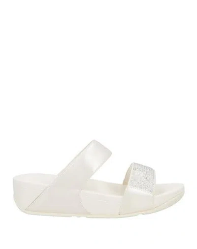 Fitflop Woman Sandals White Size 7 Textile Fibers