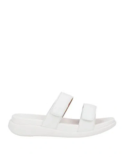 Fitflop Woman Sandals White Size 8.5 Synthetic Material, Rubber