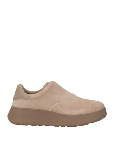 Fitflop Woman Sneakers Beige Size 7 Leather In Neutral