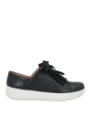 Fitflop Woman Sneakers Black Size 6.5 Leather In Black