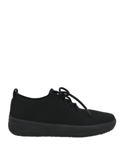 Fitflop Woman Sneakers Black Size 6.5 Textile Fibers