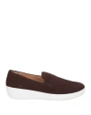 Fitflop Woman Sneakers Cocoa Size 7 Leather In Brown