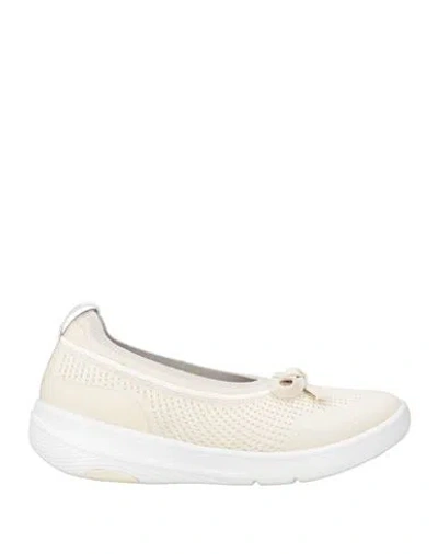 Fitflop Woman Sneakers Cream Size 7 Textile Fibers In Neutral